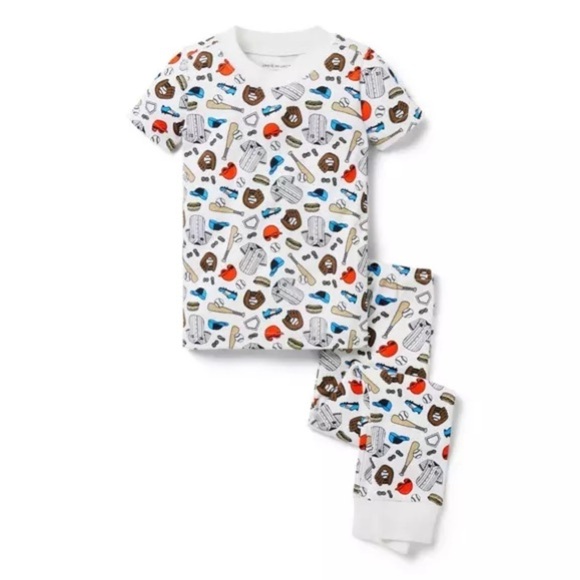 Janie and Jack Other - Janie and Jack White and Brown Kids Pajamas